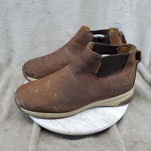 Carhartt Shoes Mens Size 9.5 Brown Leather Force Romeo Chelsea Boots  *Read*